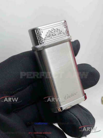 ARW 1:1 Replica Cartier NEW Style Stainless Steel Jet lighter Silver Cartier Lighter